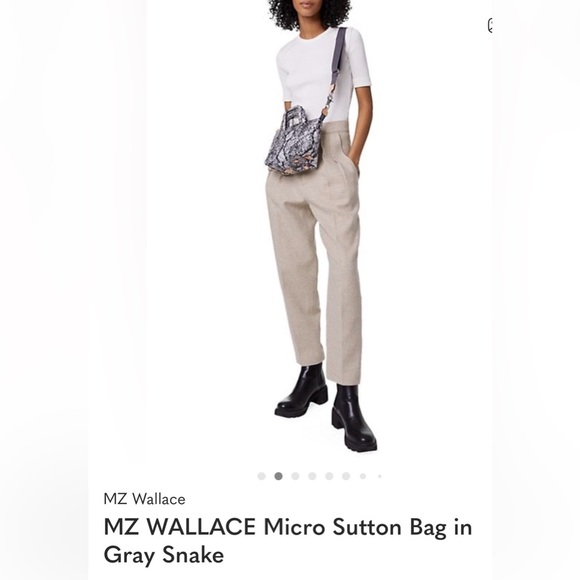 MZ Wallace Snake Print Women Micro Sutton  Crossbody Bag - Picture 2 of 10
